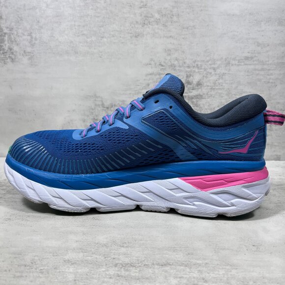 Hoka One One Bondi 7 Running Shoes - Women's Size 7 - Blue - Picture 5 of 11